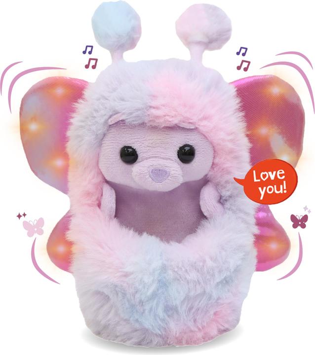 Actual product image Spectron Curlimals Flutter Wonders Pink Interactive plush toy (27 cm)