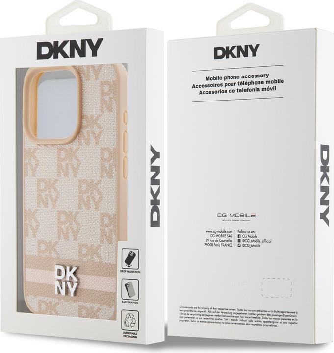 Image du produit DKNY Coque toile similicuir monogramme logo métallique (Apple iPhone 15)