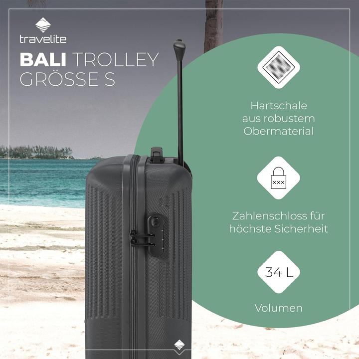 Immagine prodotto Travelite Trolley + Valigia Bali 4w Trolley S (34 l, Bagaglio a mano (fino a 50 litri))