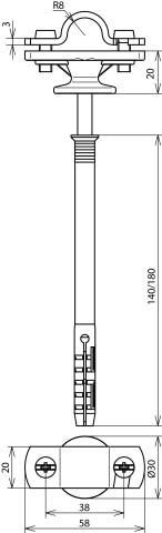 Immagine prodotto Dehn Portacanne con collare di copertura ZG f. Rd 273731