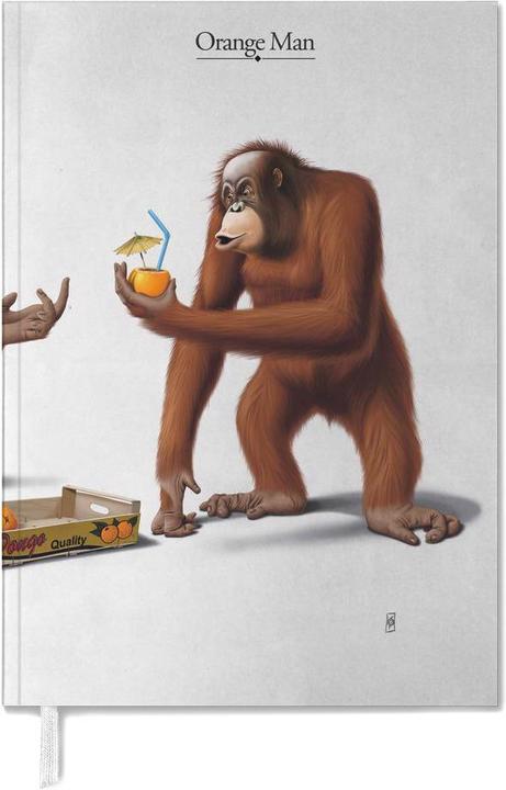 Immagine prodotto Juniqe Orange Man (titolato) - Scimmie (A5, Inglese)