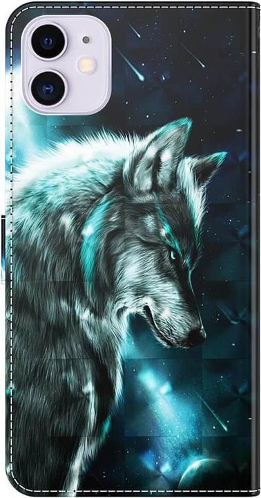Actual product image Cover-Discount iPhone 14 Pro Max - Case Glitter Effect Wolf (Apple iPhone 14 Pro Max)