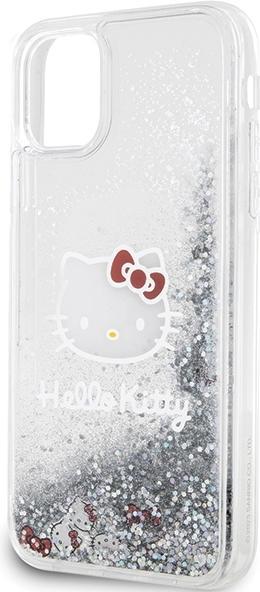 Immagine prodotto Hello Kitty HKHCN61LIKHET iPhone 11 / Xr 6.1" srebrny/argento hardcase Liquid Glitter Charms Kitty He (Apple iPhone 11, Apple iPhone XR)
