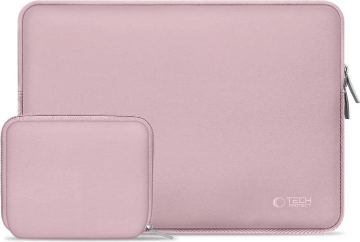 Tech-Protect Neoslim Laptop Sleeve 15-16" with accessory pouch - Pink (16")