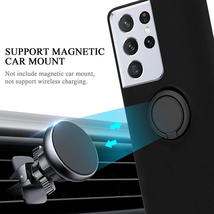 Productafbeelding Cadorabo TPU Vloeibare Ring Silicone Hoesje (Samsung Galaxy S22 Ultra)