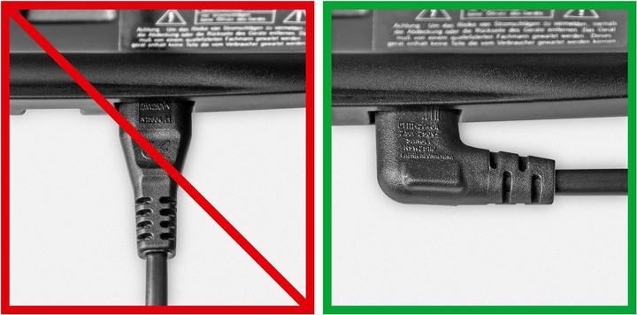 Produktbild Goobay Euro Anschlusskabel beidseitig abgewinkelt, 1 m, Weiss (1 m)