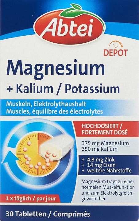 Actual product image Abtei Magnesium + potassium depot (30 Piece, Pills, 89 g)
