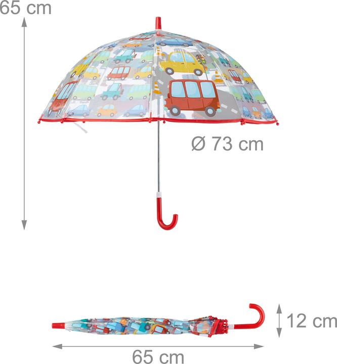 Image du produit Relaxdays Kinder Regenschirm "Autos"