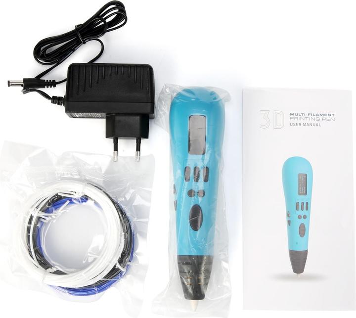 Actual product image Gembird 3DP-PEND3C-01 Multi-filament 3D printing pen, ABS / PLA filament, blue