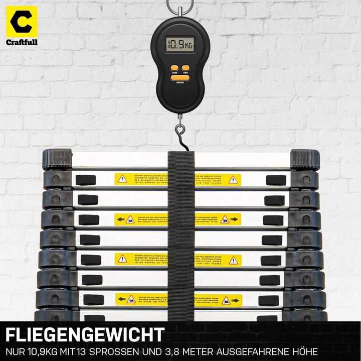 Produktbild Craftfull Teleskopleiter CF-101B (Stehleiter, 440 cm)
