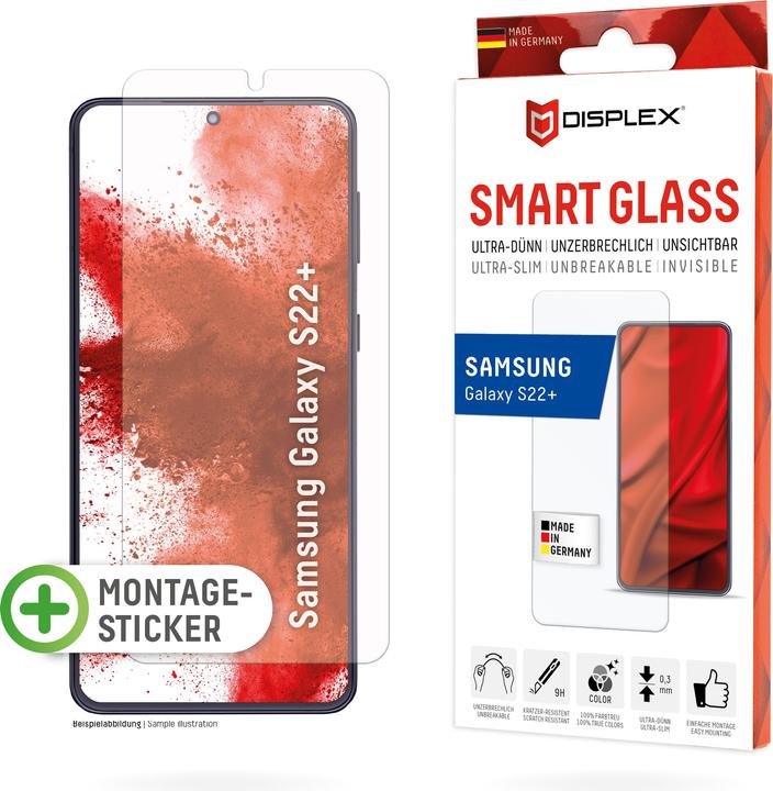 Displex Smart Glass, Displayschutzfolie (1 Stück, Samsung Galaxy S22+)