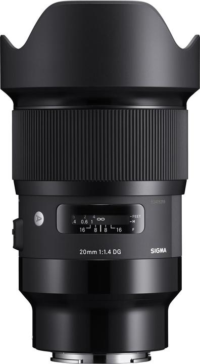 Image du produit Sigma 20mm, f/1.4 DG HSM ART, Sony E (Sony E, Plein format, APS-C / DX)