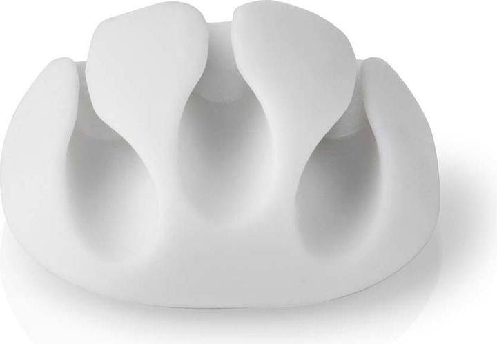 Produktbild Nedis Kabelmanagement Kabelclip Gesperrt 4 Stück max. Kabeldicke: 5 mm Silikon 35 mm Weiss