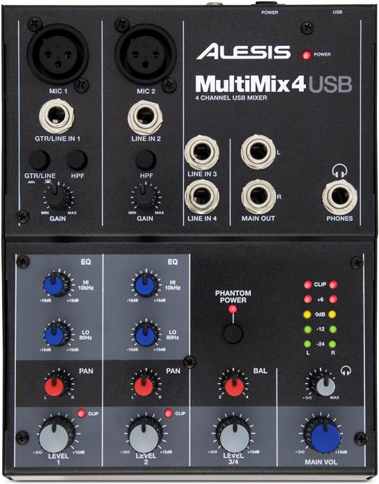 Alesis MultiMix 4 USB (Studio- und Livemixer)