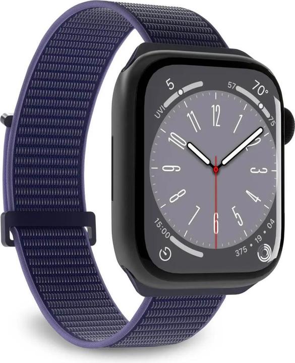 Actual product image Puro Nylon Sport - Pasek do Apple Watch 42/44/45/49 mm (Granatowy) (42 mm, 44 mm, 45 mm, 49 mm, Nylon, Metal)