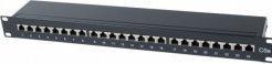 Produktbild Tecline Patchfeld, Cat 5e, 24 Port, STP, 1 HE, 48,30cm (19"), schwarz Cat 5e Patchfeld mit 24 Ports
