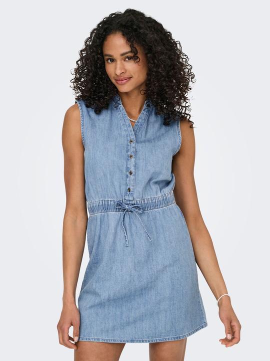 Produktbild Only Normal geschnitten V-Ausschnitt Midikleid Jeanskleid (XL)