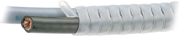 Actual product image RND Electronics Spiral wrapping, 1.5... 10mm, Polyethylene, 10m, White (Cable spiral hose, 23 cm)