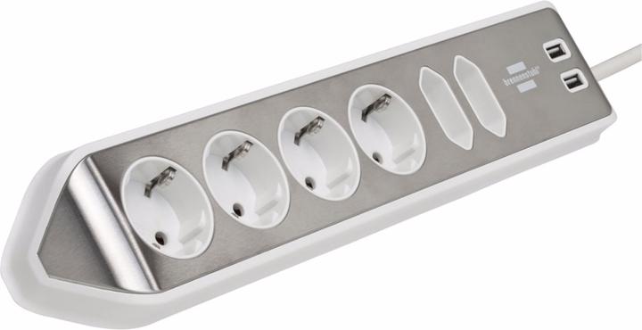 Actual product image Brennenstuhl estilo corner pedestal 6-fold (6 x, CEE 7/16, 2 m)