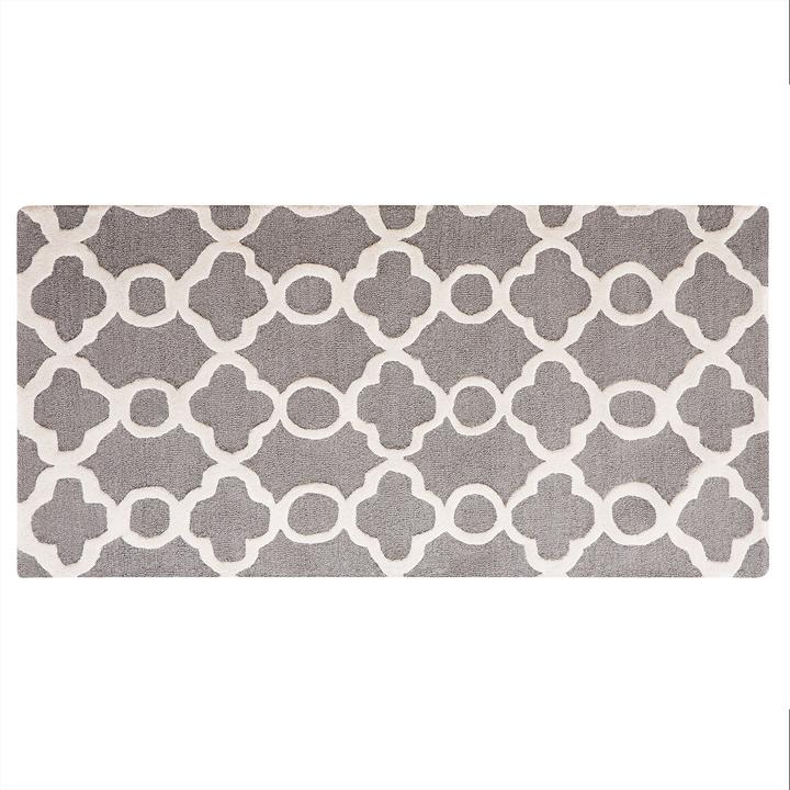 Produktbild Beliani Dunkelhaarige Wolle 80 x 150 cm grau ZILĖ (150 x 80 cm)