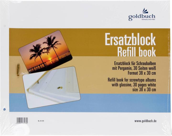 Produktbild Goldbuch Ersatzblock 38x30 30 Seiten + Schrauben (380 x 300 mm)