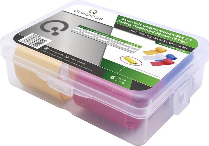Actual product image Quadrios Battery shrink tubing set 21 flat size