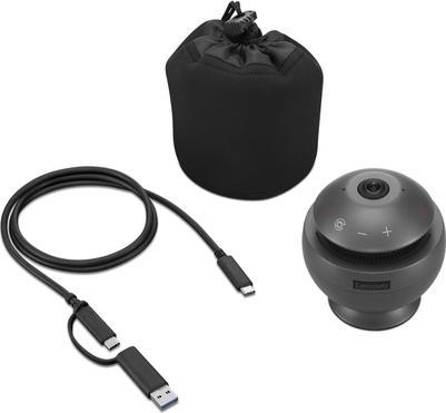 Produktbild Lenovo VoIP 360 Camera Speaker, USB Typ-C, Schwarz, Microsoft Skype for Business, Skype, Amazon Chim