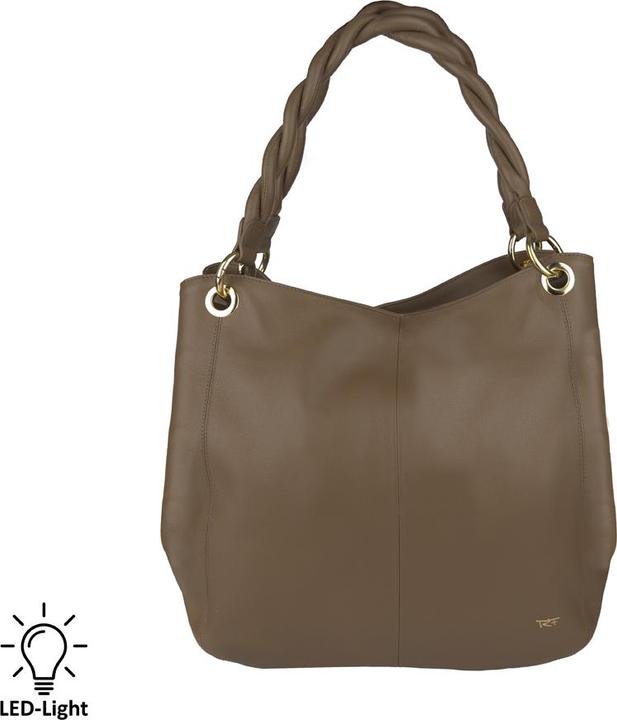 Riccardo Ferducci Handtasche A4, LED-Lichtfach, Bellini