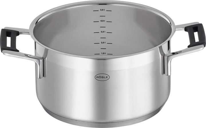 Produktbild Rösle Topfset 4-tlg. SILENCE PRO Stahlgrau (24 cm, Pfannenset + Topfset, Edelstahl)
