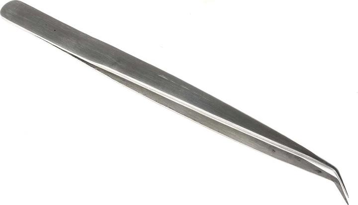 Rs Pro Edelstahl Pinzette, Spitze Gebogen, Extrafein, 140 mm
