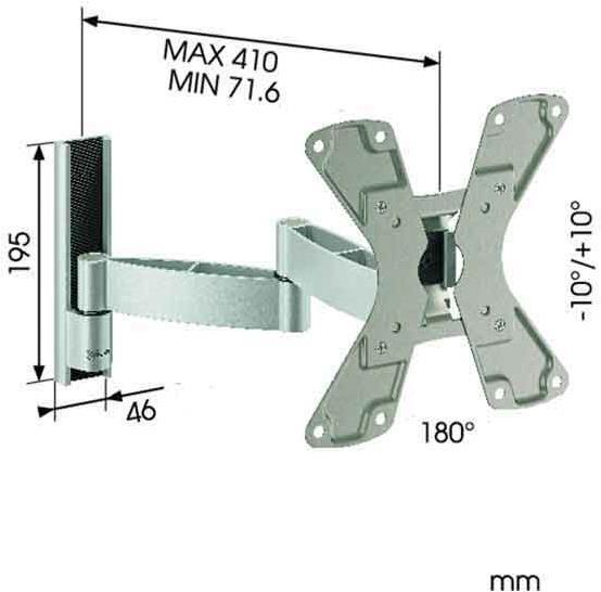 Actual product image Vogels WALL 1145 Wall bracket, 75x75 - 200x200 (Wall, 15 kg)