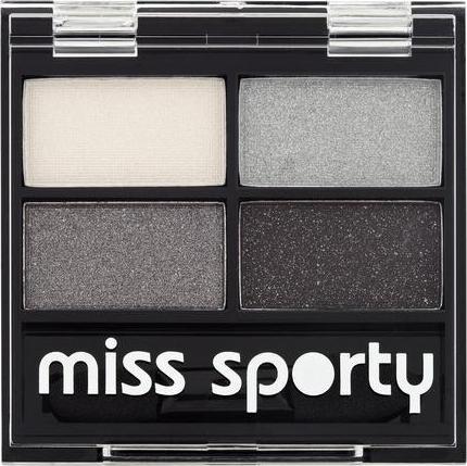 Actual product image Miss Sporty Miss Sports - Studio Colour Quattro Eye Shadow Quadruple Eyeshadow 404 Real Smoky/Smokyack 5G (Smoky Black, Real Smoky)