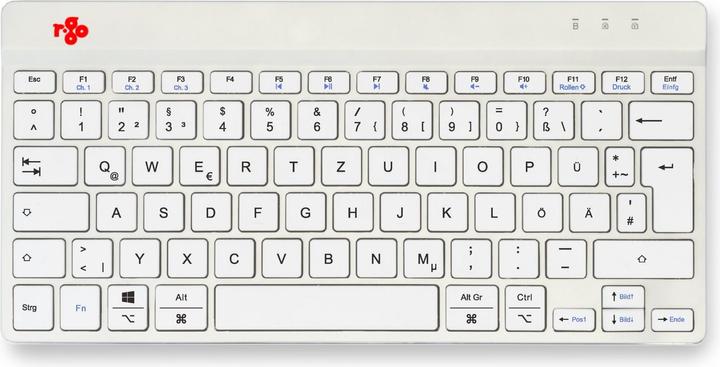 Actual product image R-Go Tools R-Go Compact Break ergonomic keyboard, QWERTZ (DE), bluetooth, white (DE, Wireless)