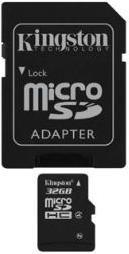 Produktbild Kingston microSDHC mit Adapter (16 GB, microSDHC, microSD, UHS-I)