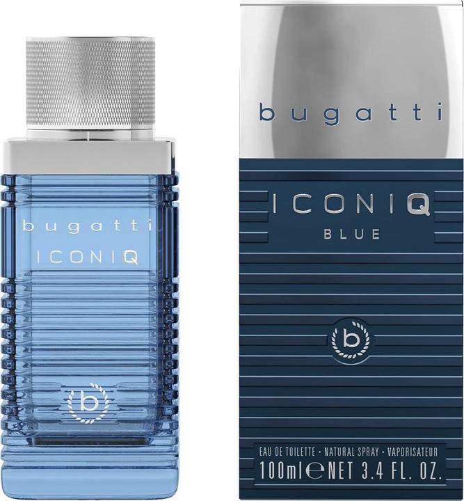 Bugatti Iconiq Blue Parfüm für Männer 100ml - Aromatischer aquatischer Amber (Eau de Toilette, 100 ml)