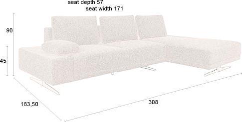 Actual product image Dutchbone Shelly Sofa Cinnamon Right Chaise Longue