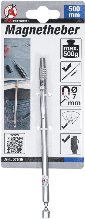 Actual product image BGS Magnetic Pick-Up Tool 500 mm Capacity 0.5 kg