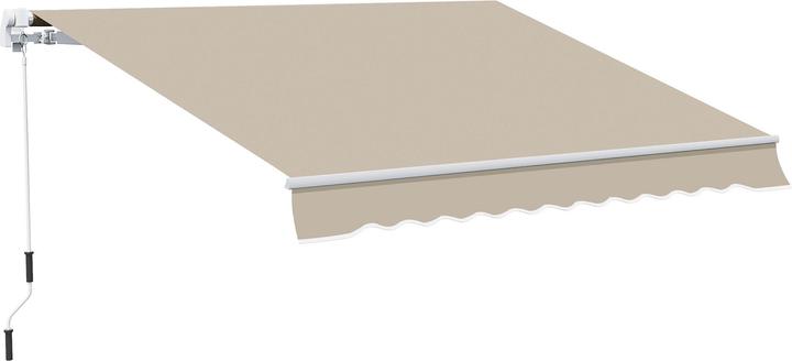 Outsunny Tenda da sole incernierata con manovella (2.45 m)