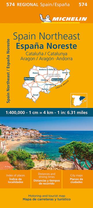 Image du produit Carte Michelin Catalogne, Aragon, Andorre