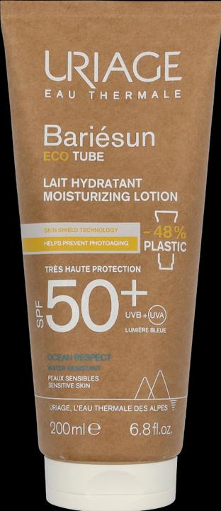 Uriage Bariesun, feuchtigkeitsspendendes Gesicht und Körperbalsam SPF 50+, 200 ml (Sonnencreme Gesicht, SPF 50, 200 ml, 200 g)