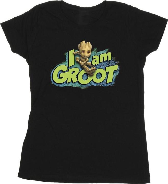 Guardians Of The Galaxy I Am Groot Jumping TShirt (XXL)