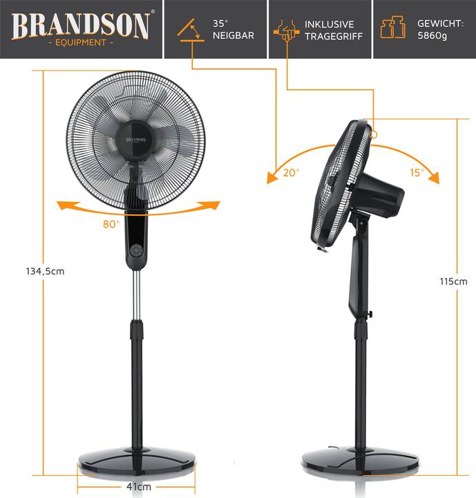 Produktbild Brandson Standventilator (60 dB)