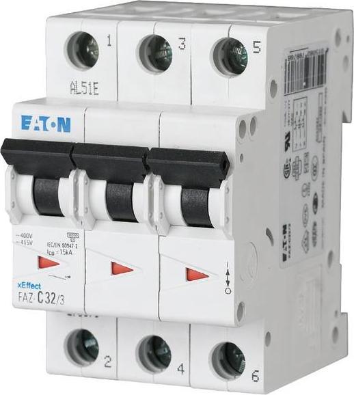 Actual product image Eaton MOE FAZ-B12/3 Circuit breaker B-Char 12A, 3p