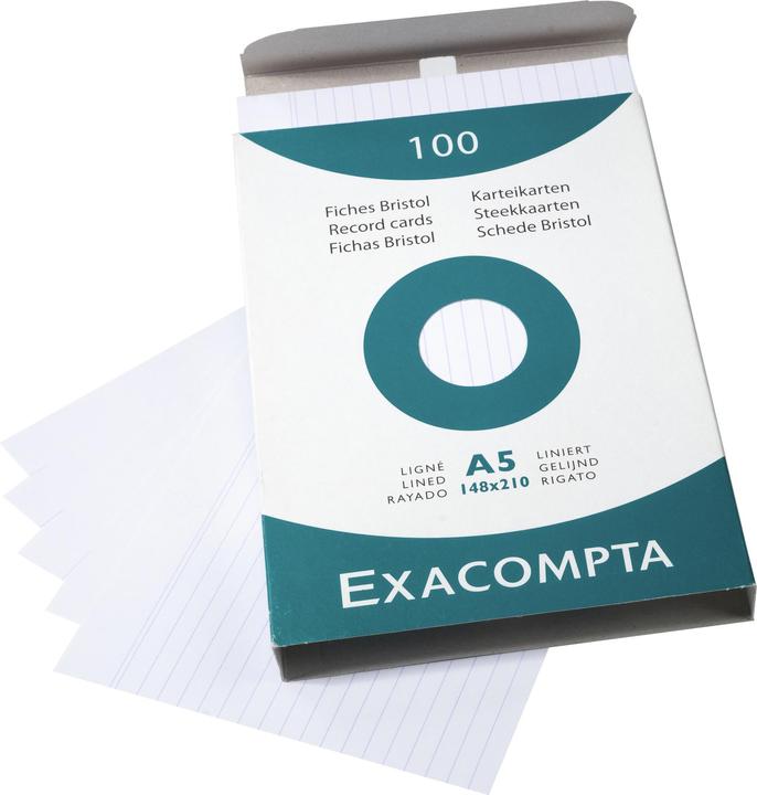 Immagine prodotto Exacompta Schede di indice (A5, 205 g/m², 100 x)