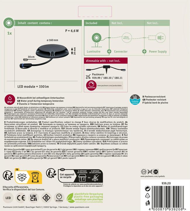 Produktbild Paulmann Outdoor Plug & Shine Path (350 lm, IP67)