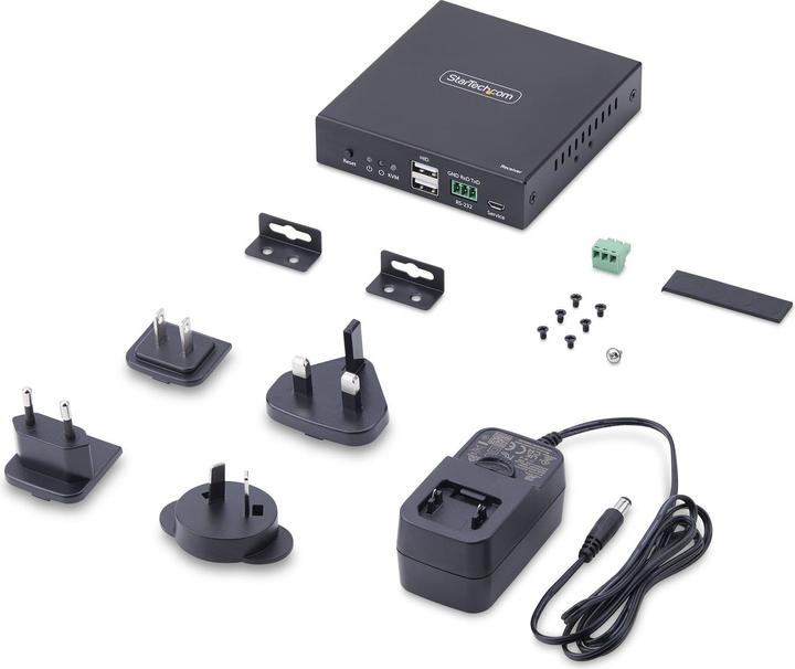 Actual product image StarTech .com IH2006-KVM-RX, Receiver, Kabelgebunden, 3840 x 2160 Pixel, 60 Hz, Schwarz, Metall