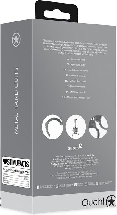 Produktbild Ouch! Metal Hand Cuffs - Silver