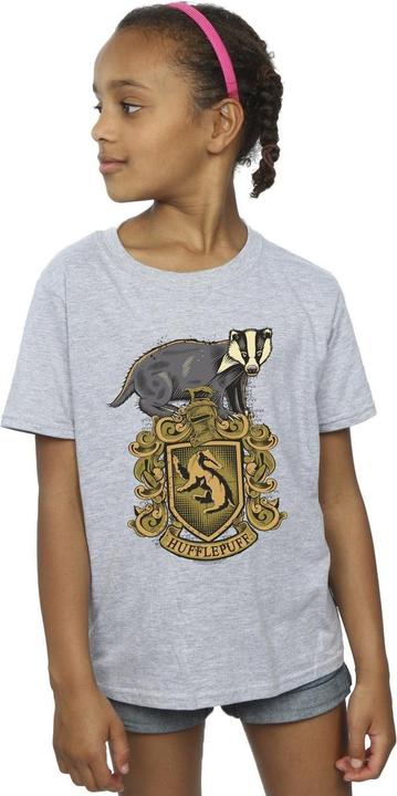 Immagine prodotto Hufflepuff Sketch Crest Maglietta Ragazze (140, 146)