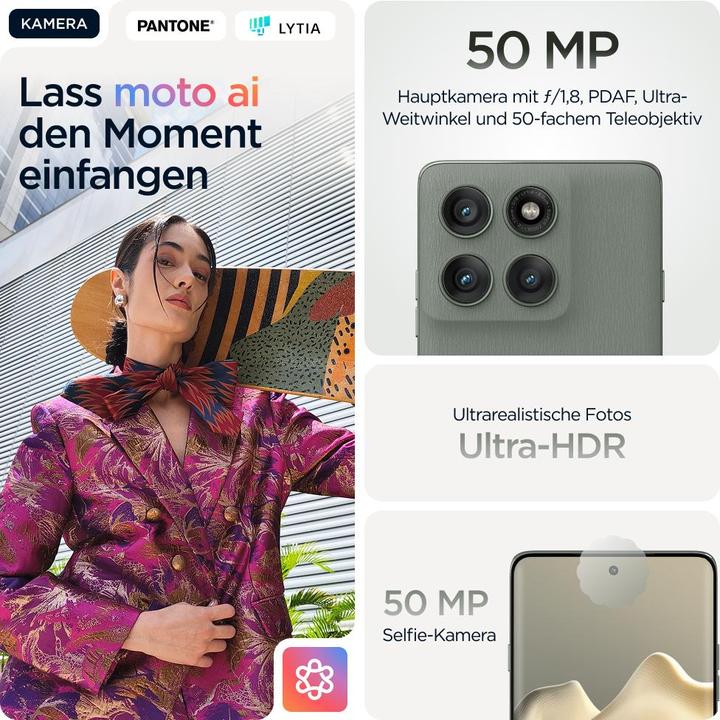 Image du produit Motorola Edge 60 Pro (512 Go, Ombre Pantone, 6.67", Double SIM, 50 Mpx, 5G)