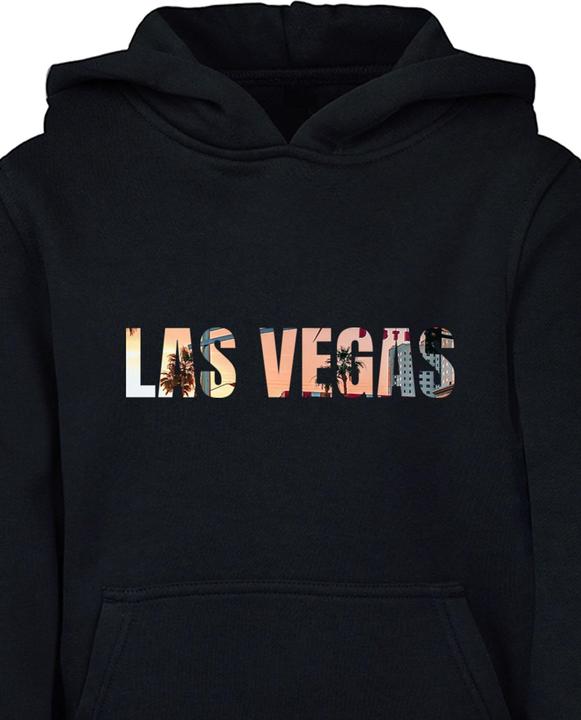Immagine prodotto Merchcode Felpa con cappuccio Las Vegas White Basic per bambini - 174535 (146, 152)